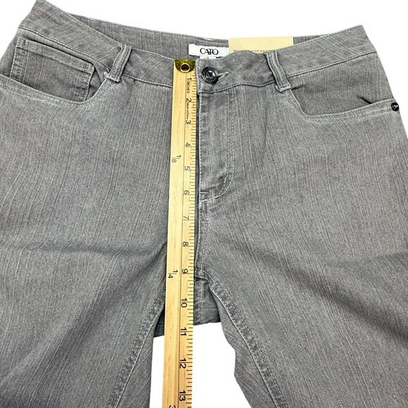 Cato Contemporary Womens Size 6 (31x32) Average Lower Rise Boot Cut Jeans Gray - Picture 11 of 14